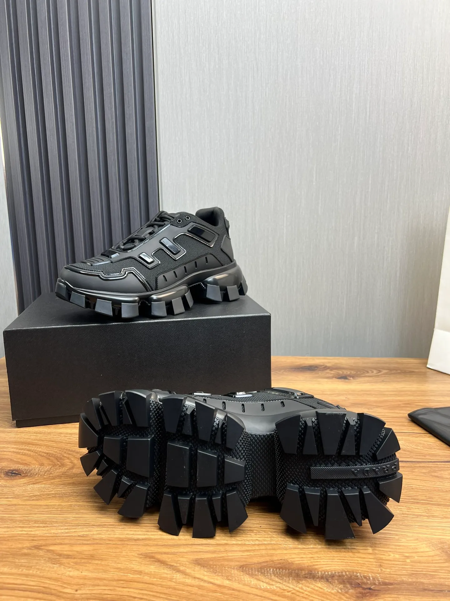 Men's shoes 💰620💰 [PRADA] Hot-selling thick-soled shoes 🔥 Available all year round ✔️Official website synchronization Original fly-knit film fabric + cowhide lining, 1⃣️:1⃣️reproduction, original sole, 38-45 (45 made to order, non-refundable)